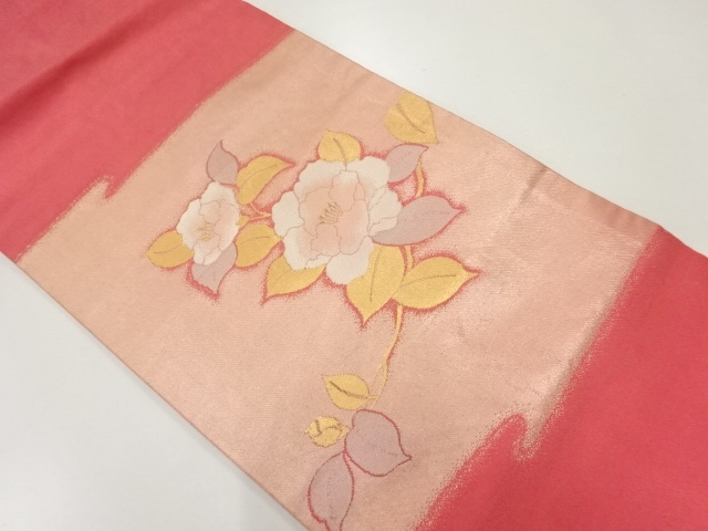 JAPANESE NAGOYA OBI / WOVEN BRANCH FLOWER